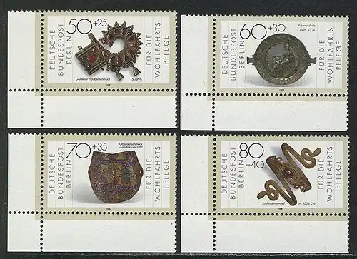 789-792 Wofa Schmiedekunst 1987, Ecke u.l. Satz **