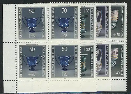 765-768 Wofa Verres précieux 1986, E-Vbl et l. Set **