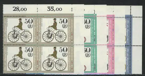 735-738 Jugend Fahrräder 1985, E-Vbl o.r. Satz **