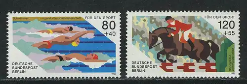 751-752 Sporthilfe 1986, Satz postfrisch