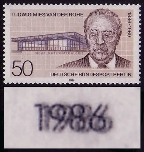 753DD Mies van der Rohe - Doppeldruck schwarz, postfrisch **