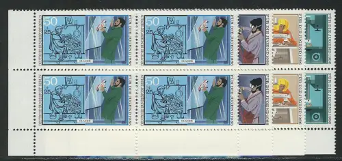 754-757 Jugend Handwerksberufe 1986, E-Vbl. u.l. Satz, postfrisch **