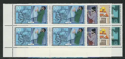 754-757 Jugend Handwerksberufe 1986, E-Vbl. u.l. Satz **