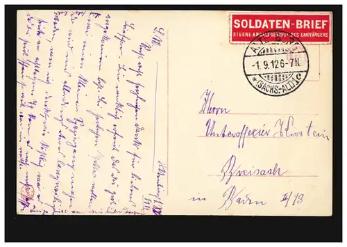 AK Sur poste: Malheur à nous de divorcer. Post de champ MUNICH 28.8.1915