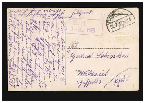 AK Des yeux comme ceux de ton ..., Postérité du monde - 31.7.1917