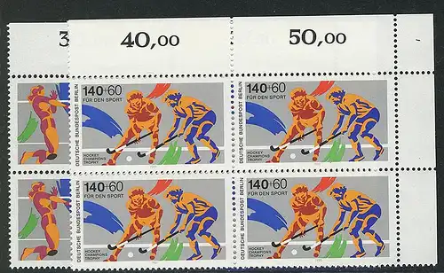 836-837 Sporthilfe 1989, Volleyball / Feldhockey - E-Vbl o.r. Satz **