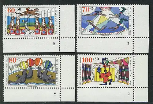 838-841 Jugend Zirkus 1989, FN2 Satz **