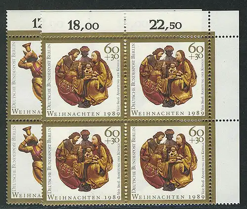 858-859 Weihnachten 1989, E-Vbl o.r. Satz **