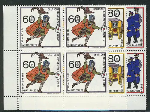 852-854 Wofa Postbeförderung 1989, E-Vbl u.l. Satz **