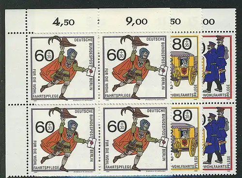 852-854 Wofa Transport postal 1989, E-Vbl o.l. Taux **