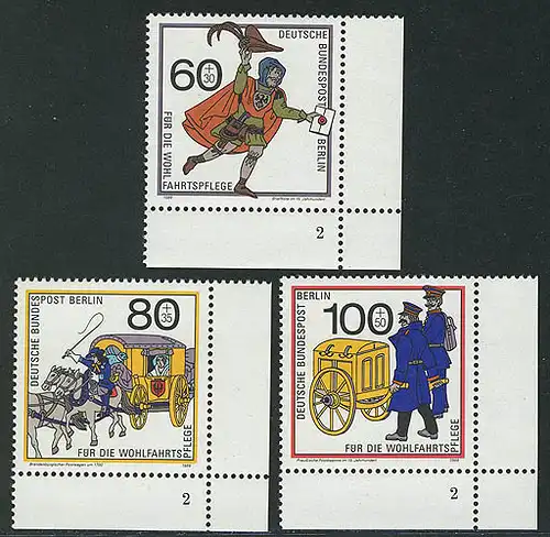 852-854 Wofa Transport postal 1989, coin FN 2, phrase **