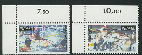 864-865 Sporthilfe 1990, Ecke o.l. Satz **