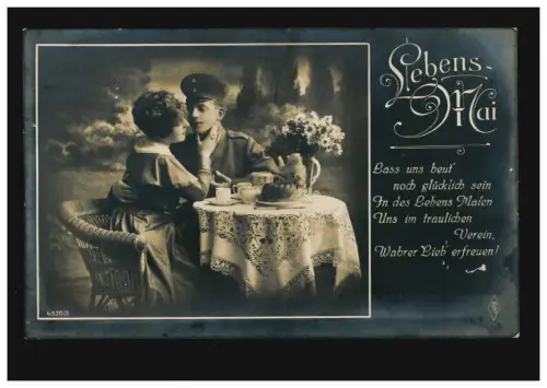 AK Lebens-Mai, Feldpost Vereinslazarett Sterkrade St. Josephs-Hospital 30.5.1918