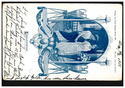 AK Ak publicités d'amour dans l'antiquité, édition Fritz Grandt Berlin No. 131, couru 1901