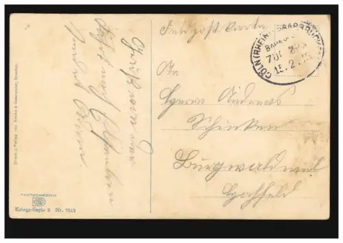 AK doit donc, je dois, pour le poste de chemin de fer, le cheminot CÖLN-SAARBRÜCK 1916