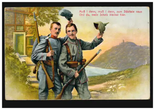 AK doit donc, je dois, pour le poste de chemin de fer, le cheminot CÖLN-SAARBRÜCK 1916