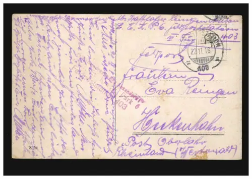 Photo AK Il vient la bonne heure! Feldpost 403 - 22.11.16 parc des conducteurs 6