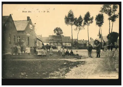 Poste de terrain 6.10.1918 avec BS Preuss. Division radio n° 35 sur les enfants de rue AK