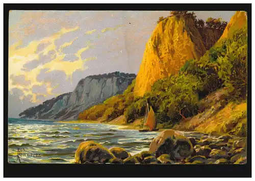 Künstler-AK Kämmerer: Steilküste, COLMAR 6.7.1903 nach Mückeln