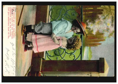 Chers enfants AK: Paul veut un baiser maintenant, ... CANNSTADT 5.2.1905