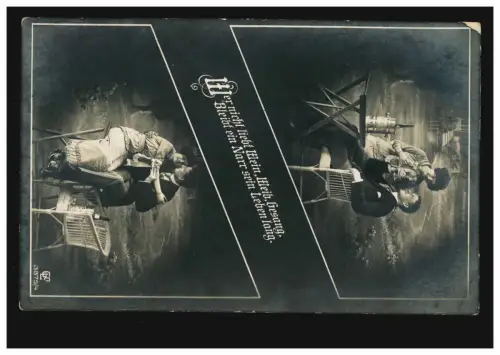 Liebes-AK Wer nicht liebt Wein, Weib, Gesang, Bleibt ein Narr.. WALDNIEL 25.1.13