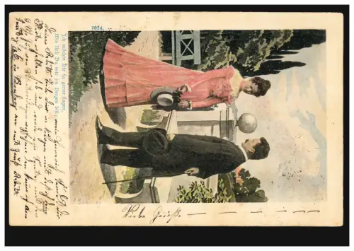 AK Liebespaar: Ich möchte Dir so gerne sagen, wie lieb Du mir im Herzen bist!