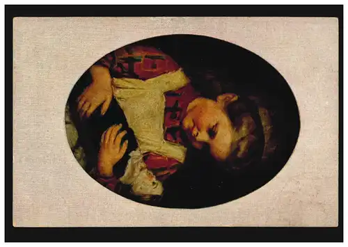 Künstler-Ansichtskarte Franz von Defregger: Puppenmütterchen, DÜSSELDORF 1919