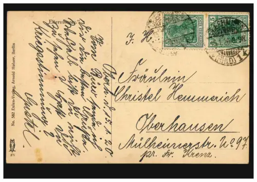 Carte d'artiste: Enfants au jeu de poupées - Parents, Maison-Haut 1920
