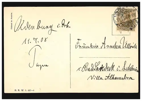 Künstler-AK: Kinderspiele - Müllers Esel der bist du. OLDENBURG 11.1.1908