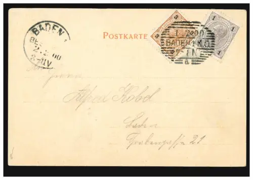 AK Artiste: Une belle nuit ! - L'habitant éternel nous attire ! BADE 1.2.1900