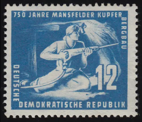 273 Mansfeld 12 Pf. avec PLF Randkerbe au-dessus de 0 sur 750, Falzrest *