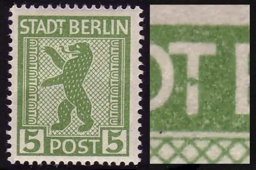 1 AA mit PLF XXII: gebrochenes zweites T, postfrisch **