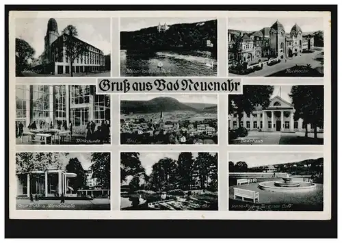 AK Gruse de Bad Neuenahr: 9 images, BERLIN 4.1.1944 comme carte postale locale