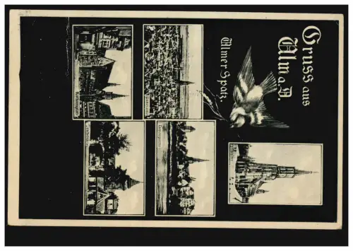 AK Gruse de Ulm sur le Danube: Ulmer Spatz avec 5 images, 19.5.1943