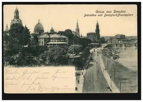 AK Gruss de Dresde: Belvedere et hammam DRESDEN-NEUST 30.10.02