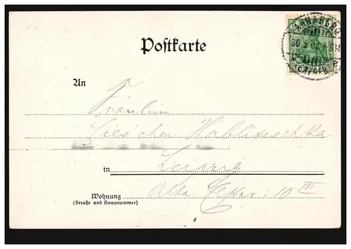 AK Gruss aus dem Erzgebirge: Erzgebirgische Klöppelstube, ANNABERG 30.5.1902