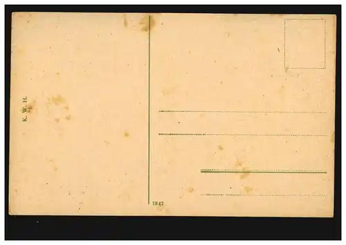 AK Gruse de Hambourg: Monument au souvenir de la Birmanie à Saint Pauli, inutilisé