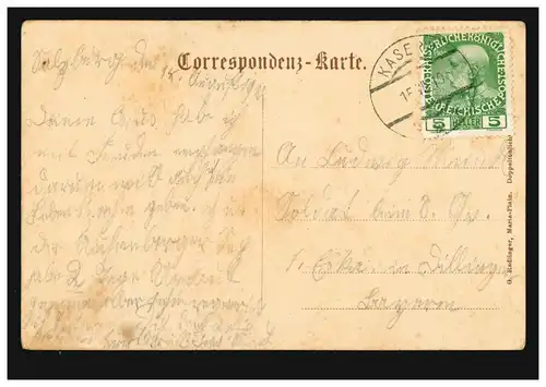 Autriche AK Gruss de Maria-Plain près de Salzbourg, KASEN 15.8.1910 à Lucerne