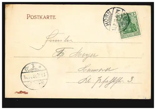 AK Gruss de la forêt de Teutoburg: pierres extérieures Vue avant, HORN (LIPPE) 1908