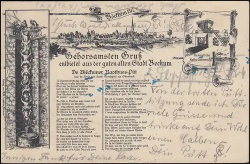 AK Gruss du Rhin: Falkenburg, BONN 12.1.1911 vers Herzogenrath