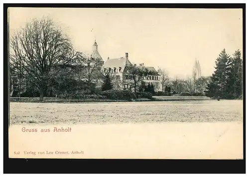 AK Gruss de Anolt: Vue partielle Château d'Anholt Isselburg, inutilisé