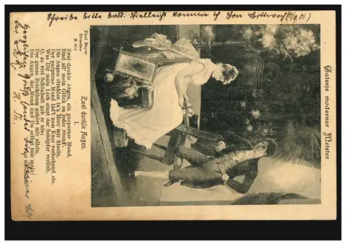 AK R.R. v.Wichera: Couple d'amour BERLIN 31.8.2001 vers SANDERSDORF 1.9.01