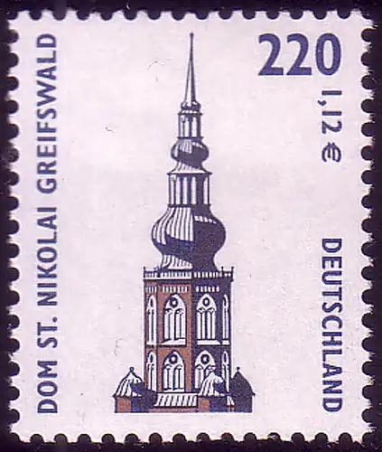 2157 Attractions 220 Pf / 1,12 Euro St. Nikolai ** frais de port