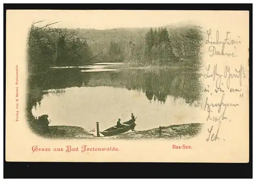 AK Gruss de Bad Freienwalde: Le lac Baa, WRIEZEN 30.4.99 après MÜNCHEBERG 1.5.