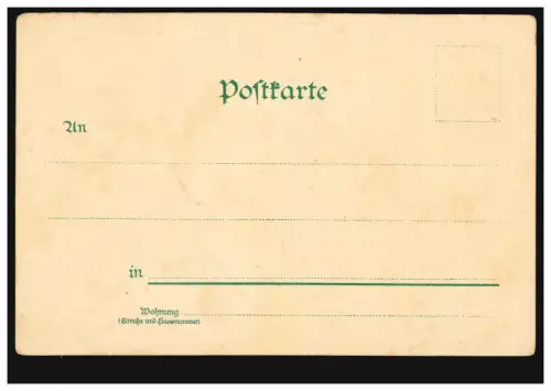 Litho-AK Gris de Hameln: Le chasseur de rats avec des rats, vers 1900, inutilisé