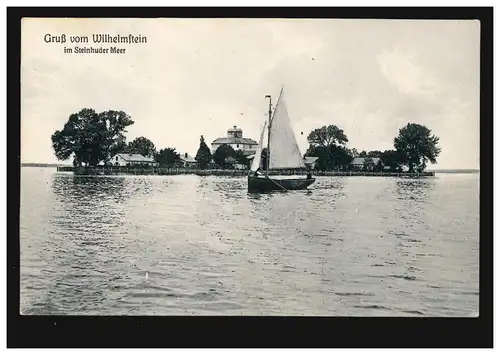 AK Gruss vom Wilhelmstein im Steinhuder Meer, ungebraucht