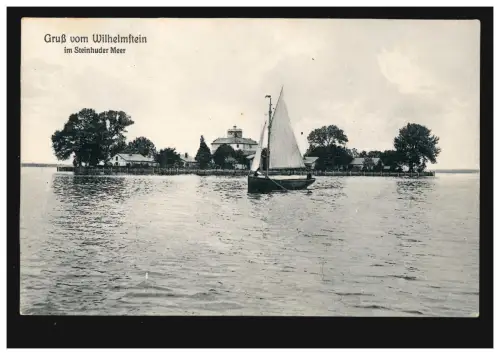 AK Gruss vom Wilhelmstein im Steinhuder Meer, ungebraucht