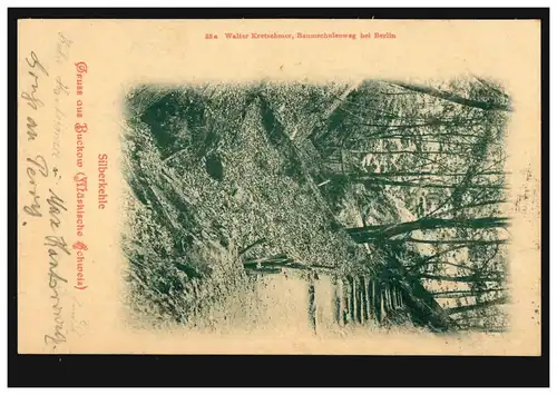 AK Gruss de Buckow (Suisse). Argent-gorge, 2.6.1900 après MÜNCHEBERG