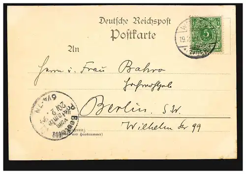 AK Gruss de Woerth à Sauer: Monument à l'empereur-Friedrich, 19.2.99 après BERLIN