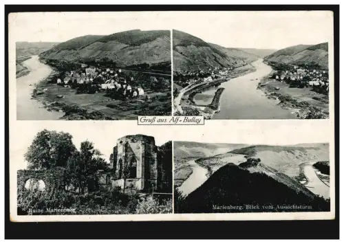 AK Gruss aus Alf-Bullay mit 4 Bilder, BULLAY (BZ. KOBLENZ) 17.6.1937
